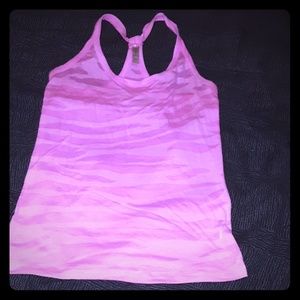 Pink/White Zebra Printed Tank Top